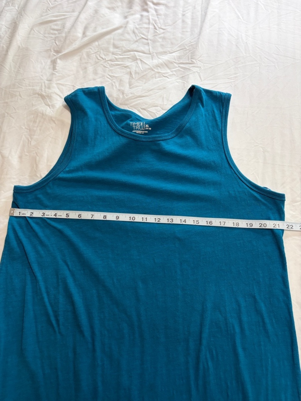 Time & Tru Teal Sleeveless Midi Dress - Picture 5 of 7